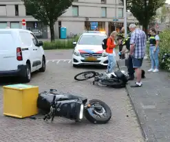 Fietser gewond bij aanrijding met bezorgscooter