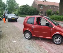 Schade en gewonden bij ongeval met brommobiel