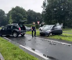 Flinke schade na voorrangsfout op kruising