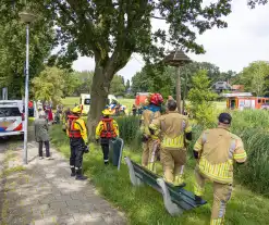 Duikactie na aantreffen bandensporen in riet