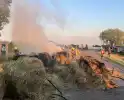 Brandweer druk met brand in meerdere hooibalen
