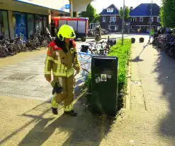 Brand in prullenbak snel geblust