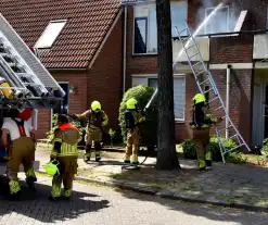 Airco unit op balkon vliegt in brand