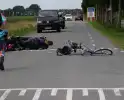 Fietser en motorrijder gewond na ongeval