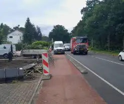 Gasleiding geraakt tijdens graaf werkzaamheden