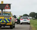 Taxi verliest voorband bij ongeval