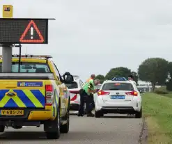 Taxi verliest voorband bij ongeval