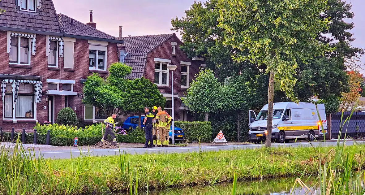 Weg afgesloten wegens gaslekkage