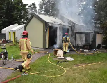 Tiny House volledig uitgebrand, onderzoek naar mogelijke brandstichting