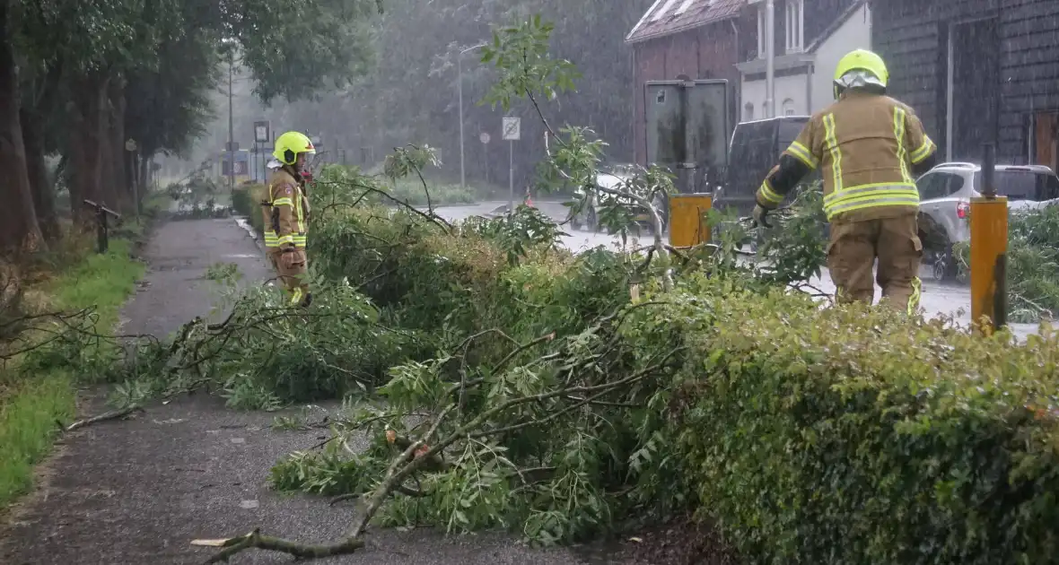 Meerdere takken blokkeren weg door harde wind - Foto 5