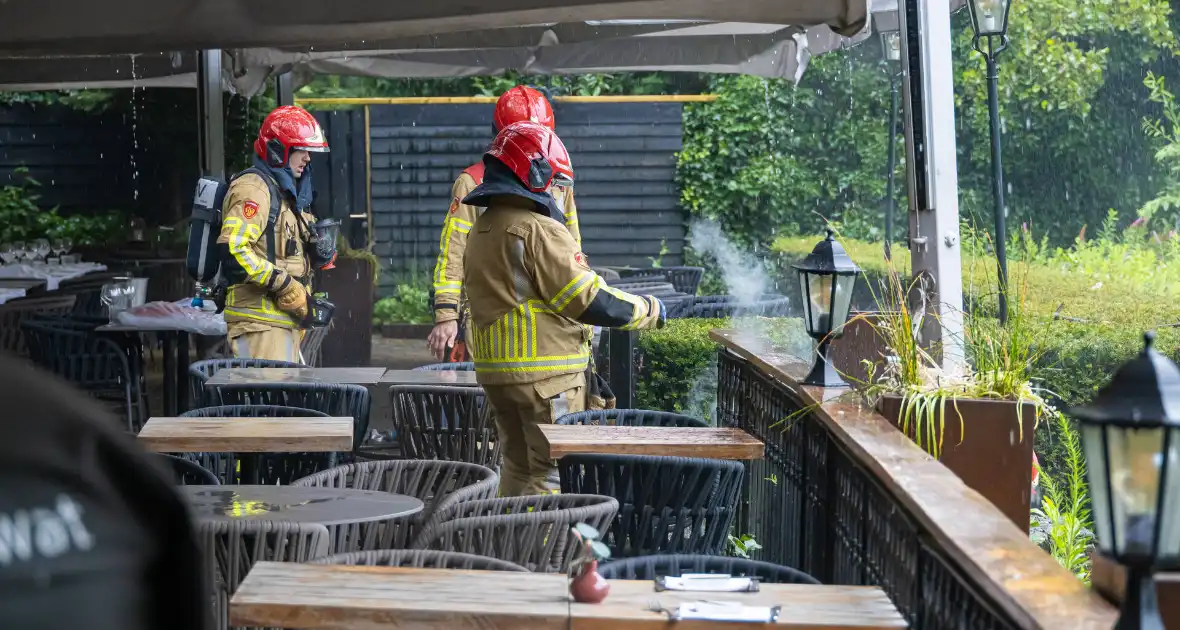 Gasbrander vat vlam bij restaurant