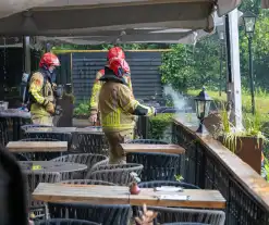 Gasbrander vat vlam bij restaurant