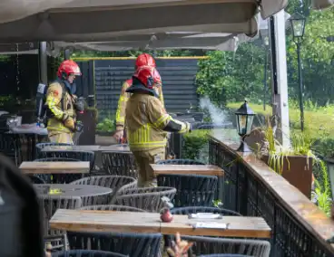 Gasbrander vat vlam bij restaurant