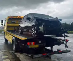 Twee voertuigen zwaar beschadigd na ongeval