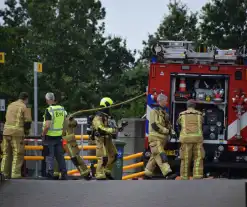 Container in brand bij milieustraat