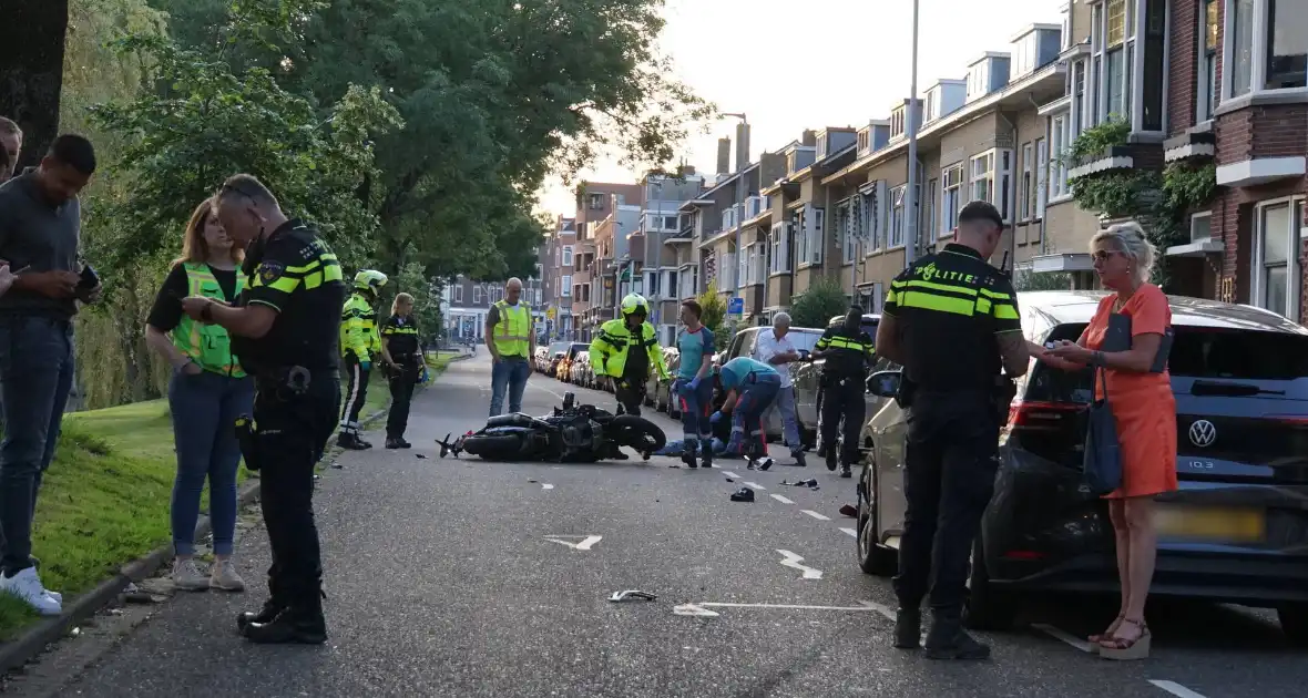 Grote schade na aanrijding met motorrijder