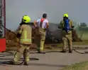 Brandweer ingezet voor brandend geperst hooi