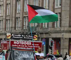 Kleine demonsratie voor free-palestina