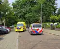 Persoon op scootmobiel ten val