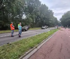 Veel schade en persoon gevlucht na ongeval