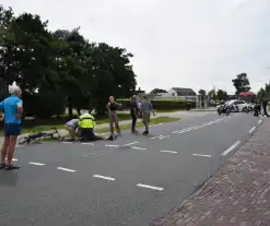 Traumateam ingezet na botsing tussen motorrijder en fietser