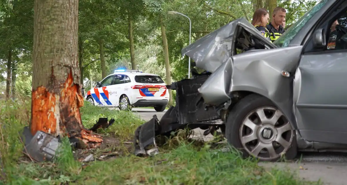 Inzittenden gewond bij botsing tegen boom - Foto 8