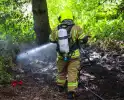 Brandweer blust brand in bosjes