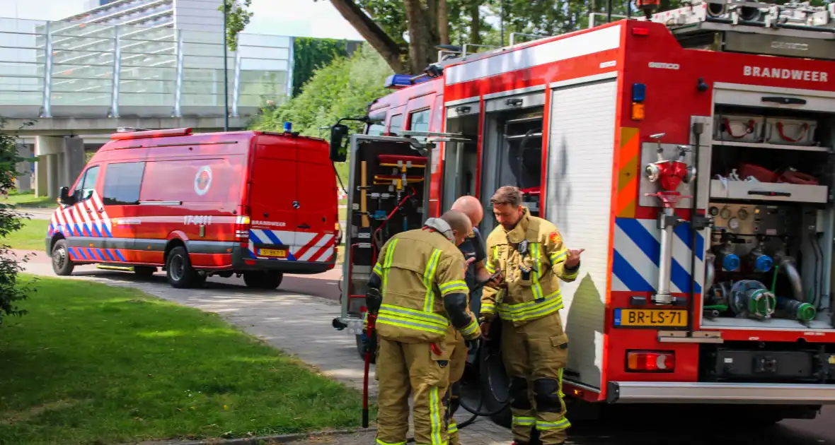 Brandweer blust brand in bosjes - Foto 6