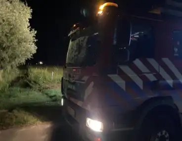 Rookontwikkeling bij brand in landbouwvoertuig