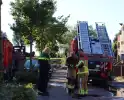 Brandweer ingezet voor brand op dak van woning