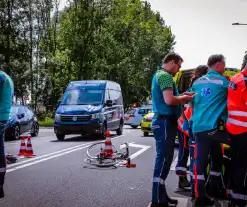 Traumateam ingezet na ongeval met racefietster en bestelbus