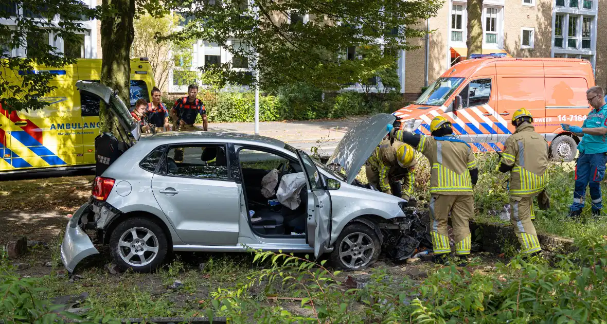 Ravage nadat auto van weg raakt en crasht - Foto 12