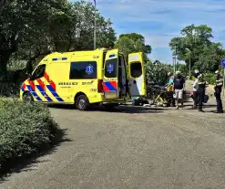 Fietser botst met flitsbezorger