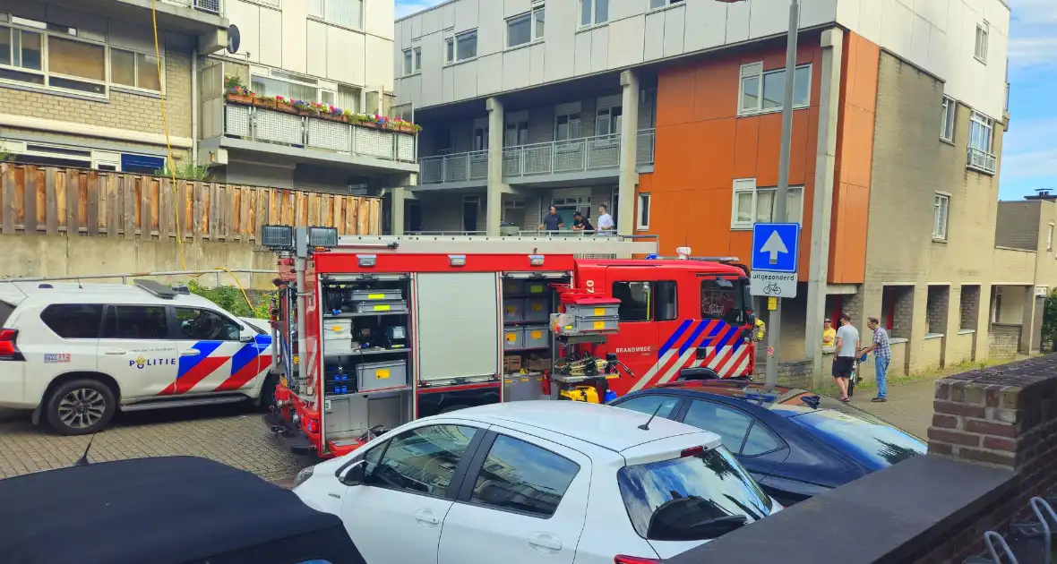 Brand bij apartementencomplex