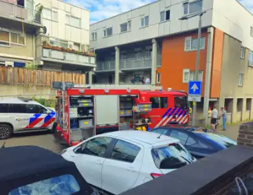 Brand bij apartementencomplex