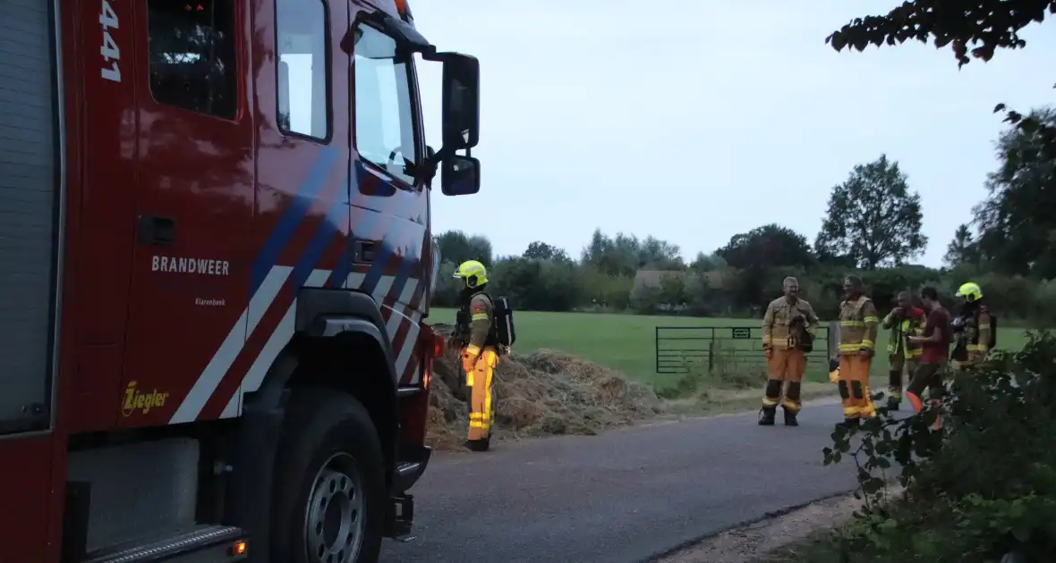 Brandweer ingezet voor broeiende stapel hooi