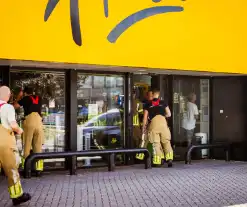 Onderzoek naar mogelijke brand bij Hubo