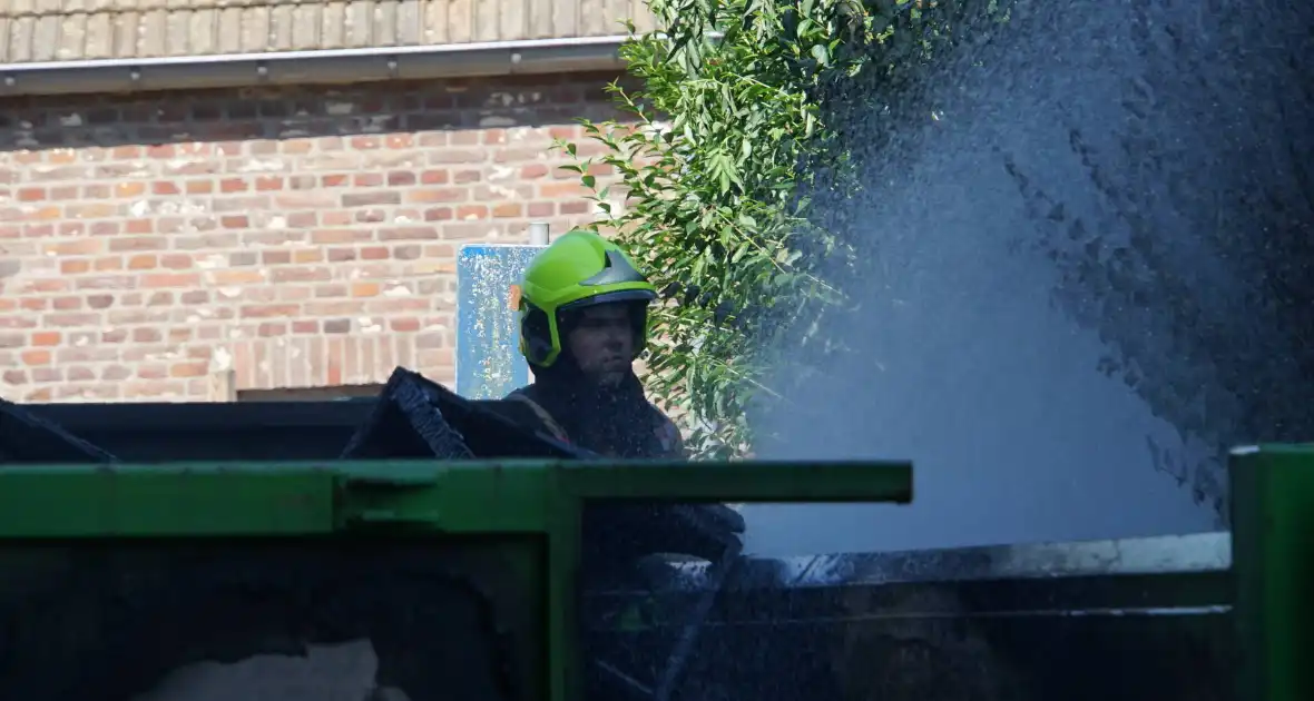 Bouwcontainer vat vlam - Foto 5