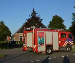 Brand in grasmaaier in woonboerderij