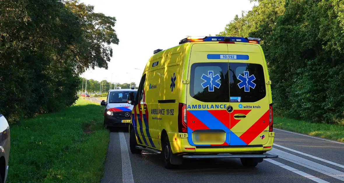 Pick-up zwaar beschadigd nadat bestuurder over rotonde rijdt - Foto 1