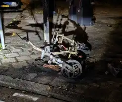 Scooter volledig uitbrand