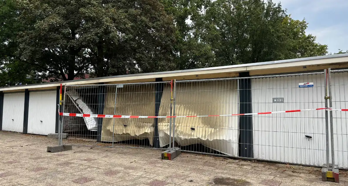 Grote ravage nadat meerdere garageboxen in band stonden