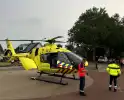 Traumahelikopter landt op kruising, inzet trekt veel bekijks