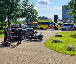 Lesmotor betrokken bij verkeersongeval