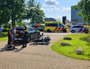 Lesmotor betrokken bij verkeersongeval