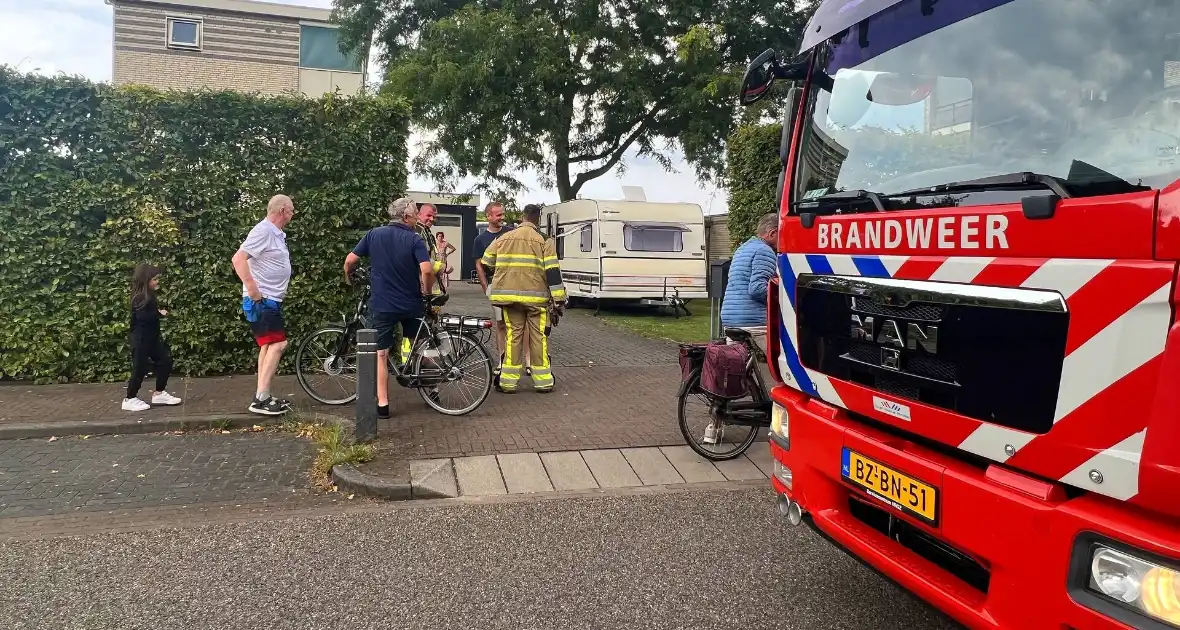 Brand in caravan snel onder controle