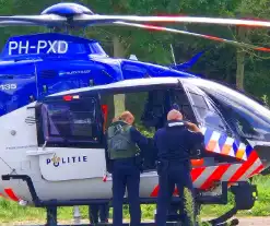 Politiehelikopter en Forensische Opsporing houden oefening