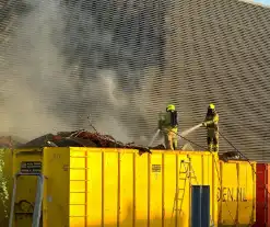 Vuilcontainers in brand, brandstichting niet uitgesloten