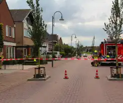 Straat afgesloten wegens gaslucht bij ketel