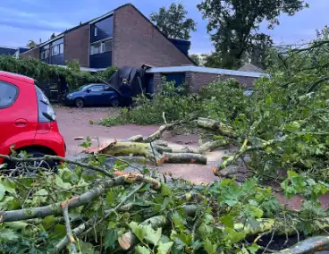 Ravage in straat door storm